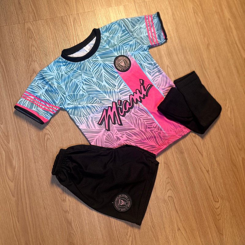 CONJUNTO INFANTIL INTER DE MIAMI MESSI COM MEIÃO