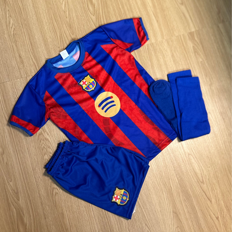 CONJUNTO INFANTIL BARCELONA COM MEIÃO