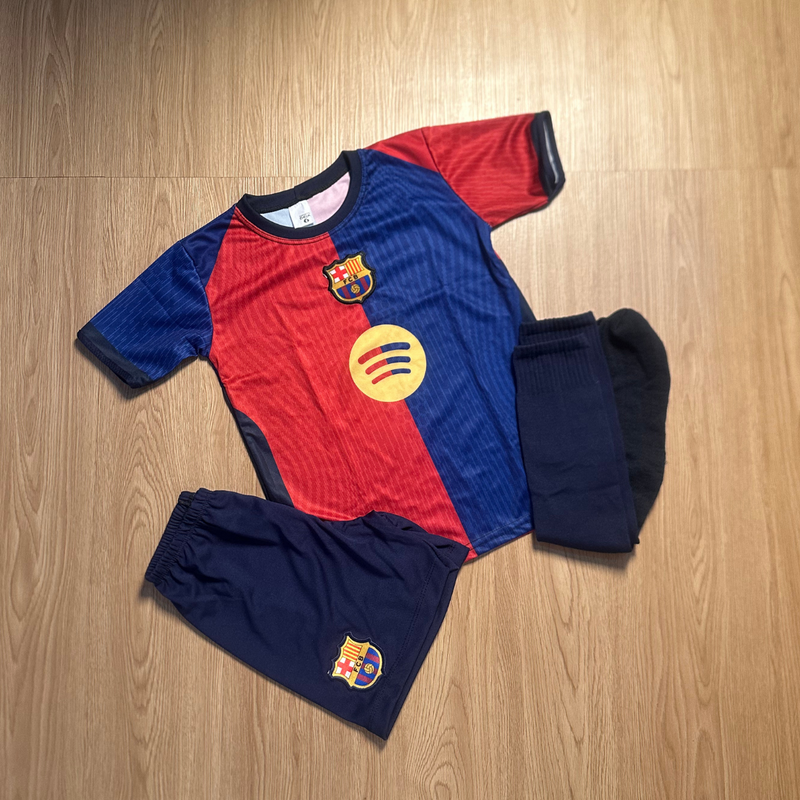 CONJUNTO INFANTIL BARCELONA COM MEIÃO