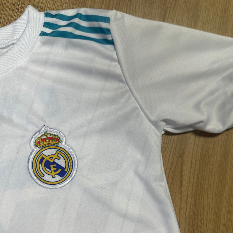 CONJUNTO INFANTIL REAL MADRID CR7 RETRÔ COM MEIÃO
