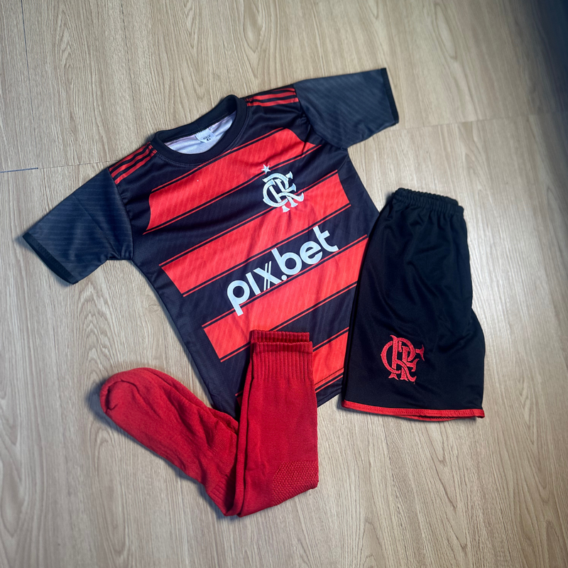 CONJUNTO INFANTIL FLAMENGO COM MEIÃO