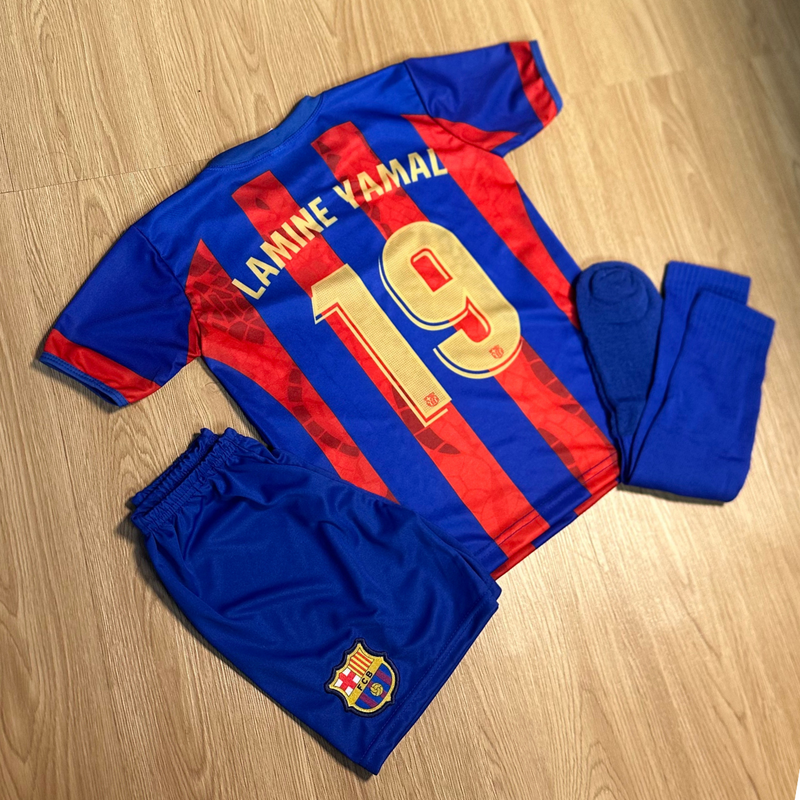 CONJUNTO INFANTIL BARCELONA COM MEIÃO